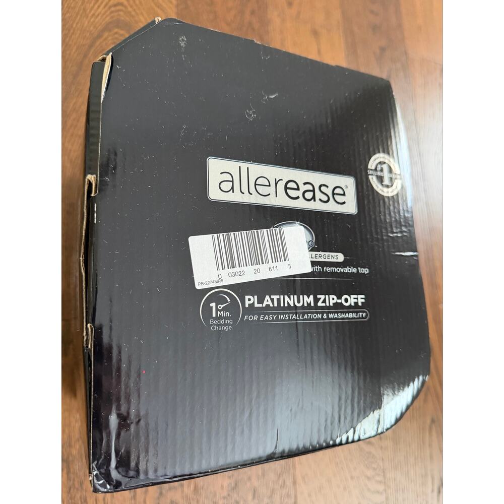 NEW! Allerease Platinum Mattress Protector Queen White - Picture 6 of 8